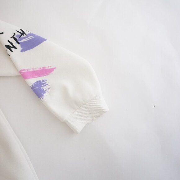 Zara Pink Panther Collab White Pink Paint Splatter Crewneck Sweater S - Picture 2 of 12